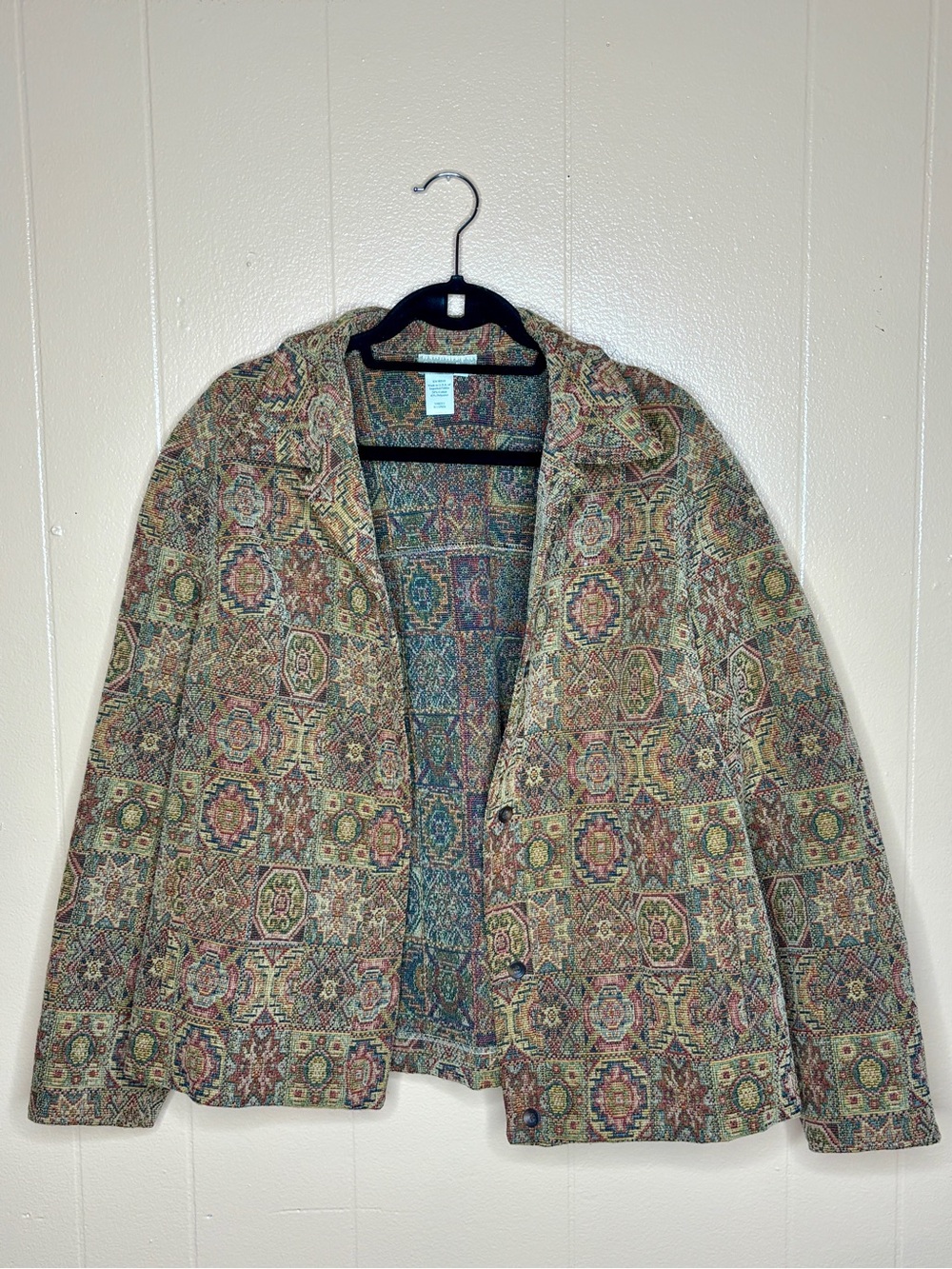 Coldwater Creek Multicolor Tapestry Jacket with Earthy Hues